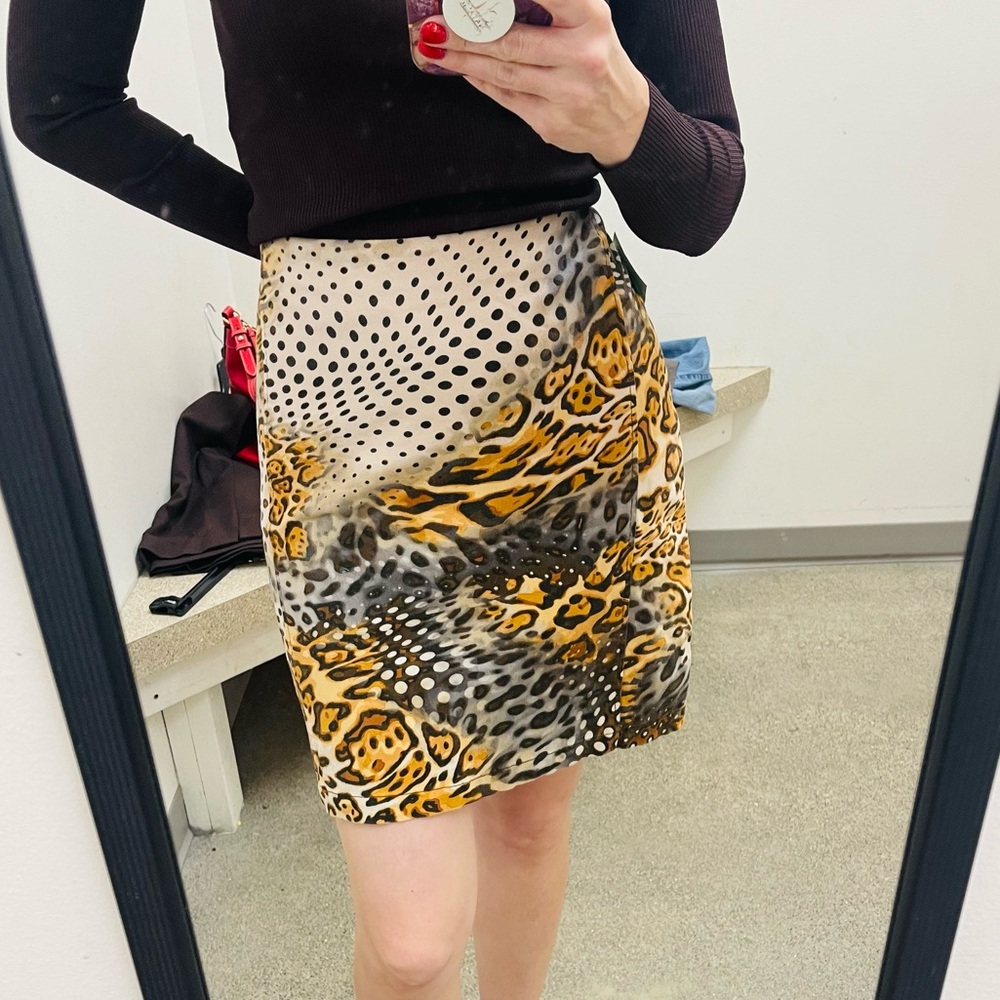 Javier Simorra Barcelona leopard print skirt